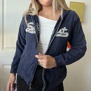 Vintage Y2K 2000s Side out Skater Navy Full Zip Sz M